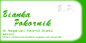 bianka pokornik business card